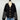 OAT NYC Knit Hoodie Jacket in Black with White Stripes-142 Sweatshirts & Hoodies-Little Bird Boutique