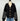 OAT NYC Knit Hoodie Jacket in Black with White Stripes-142 Sweatshirts & Hoodies-Little Bird Boutique