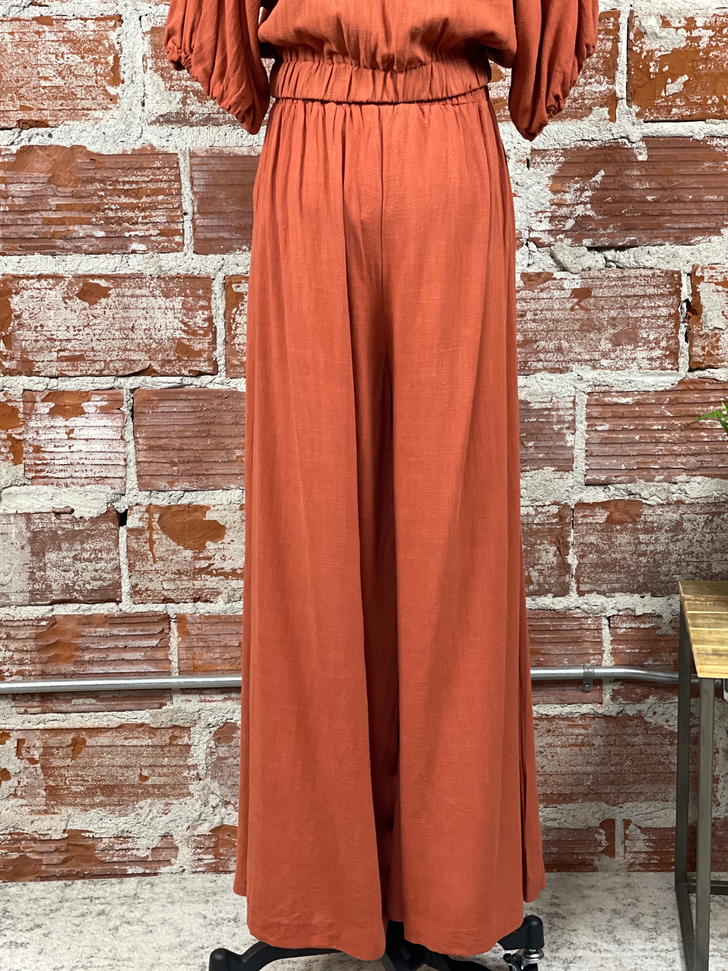 Apricot Aurora Pants in Rust-220 Pants-Little Bird Boutique