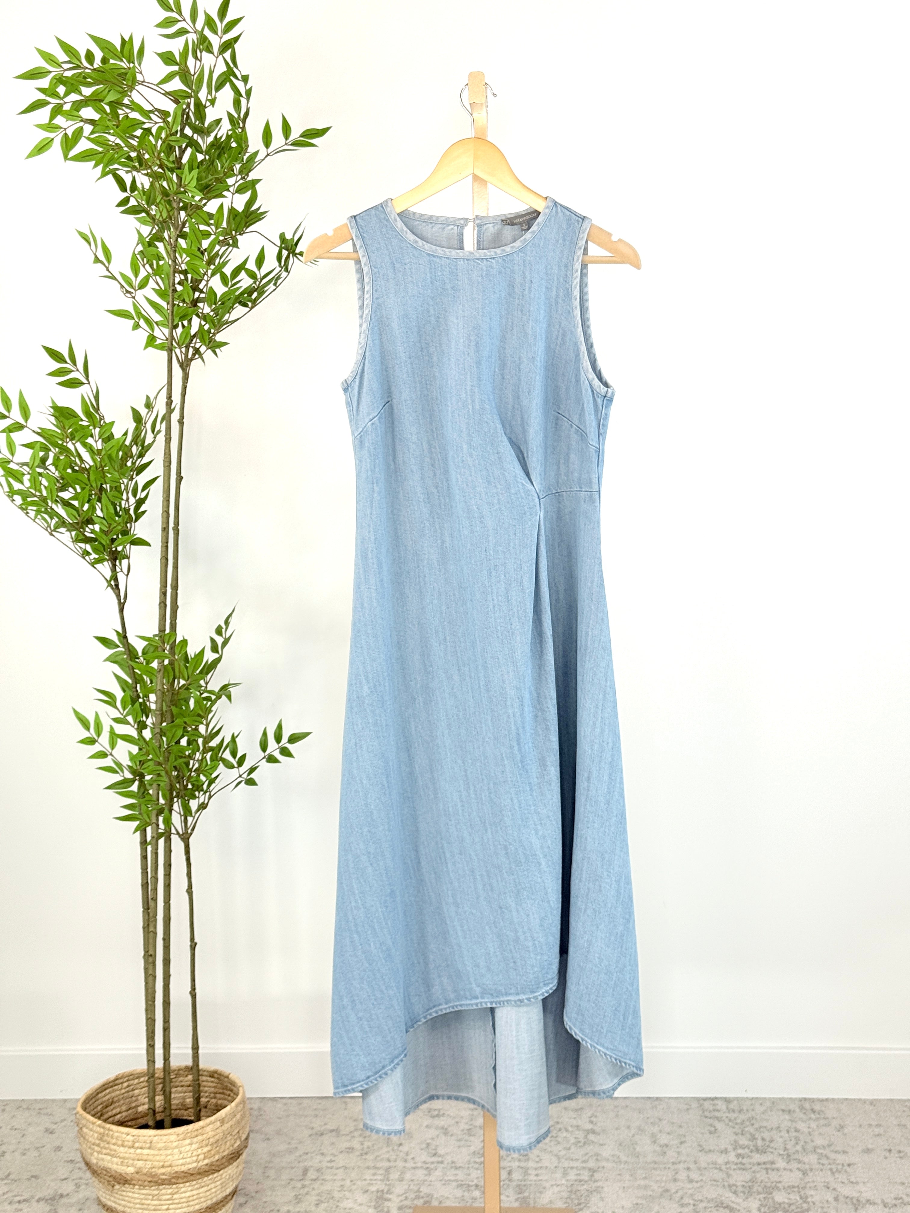 asymmetrical denim dress Denim Strapless Padded Underwire Cut Out Lace Up Asymmetrical Dress Small