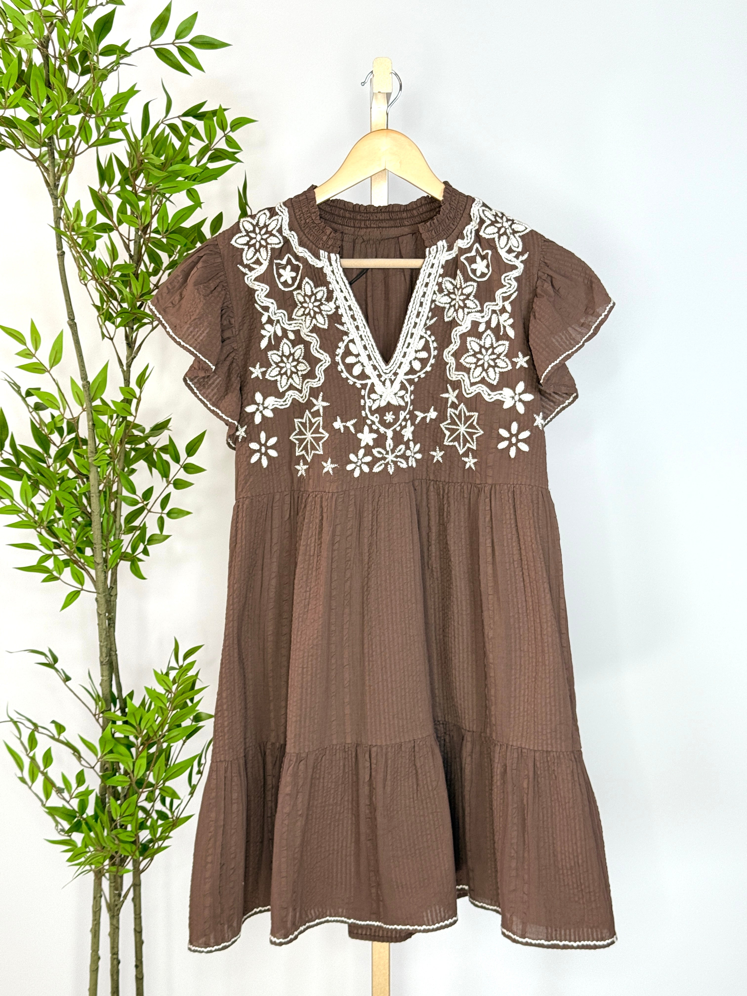 wildflower embroidered dress Wildflower Embroidered Mini Dress