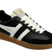 Gola Cyclone Leather Sneakers in Black/White/Gum-312 Shoes-Little Bird Boutique
