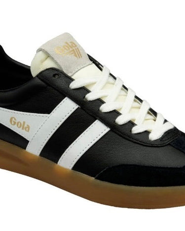 Gola Cyclone Leather Sneakers in Black/White/Gum-312 Shoes-Little Bird Boutique