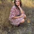 Jak and Rae Nichola Dress in Bordeaux-151 Dresses - Short-Little Bird Boutique