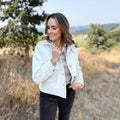 OAT NYC Jacket with Removeable Hood in Creme-141 Outerwear Coats & Jackets-Little Bird Boutique
