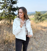 OAT NYC Jacket with Removeable Hood in Creme-141 Outerwear Coats & Jackets-Little Bird Boutique