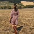 Jak and Rae Nichola Dress in Bordeaux-151 Dresses - Short-Little Bird Boutique