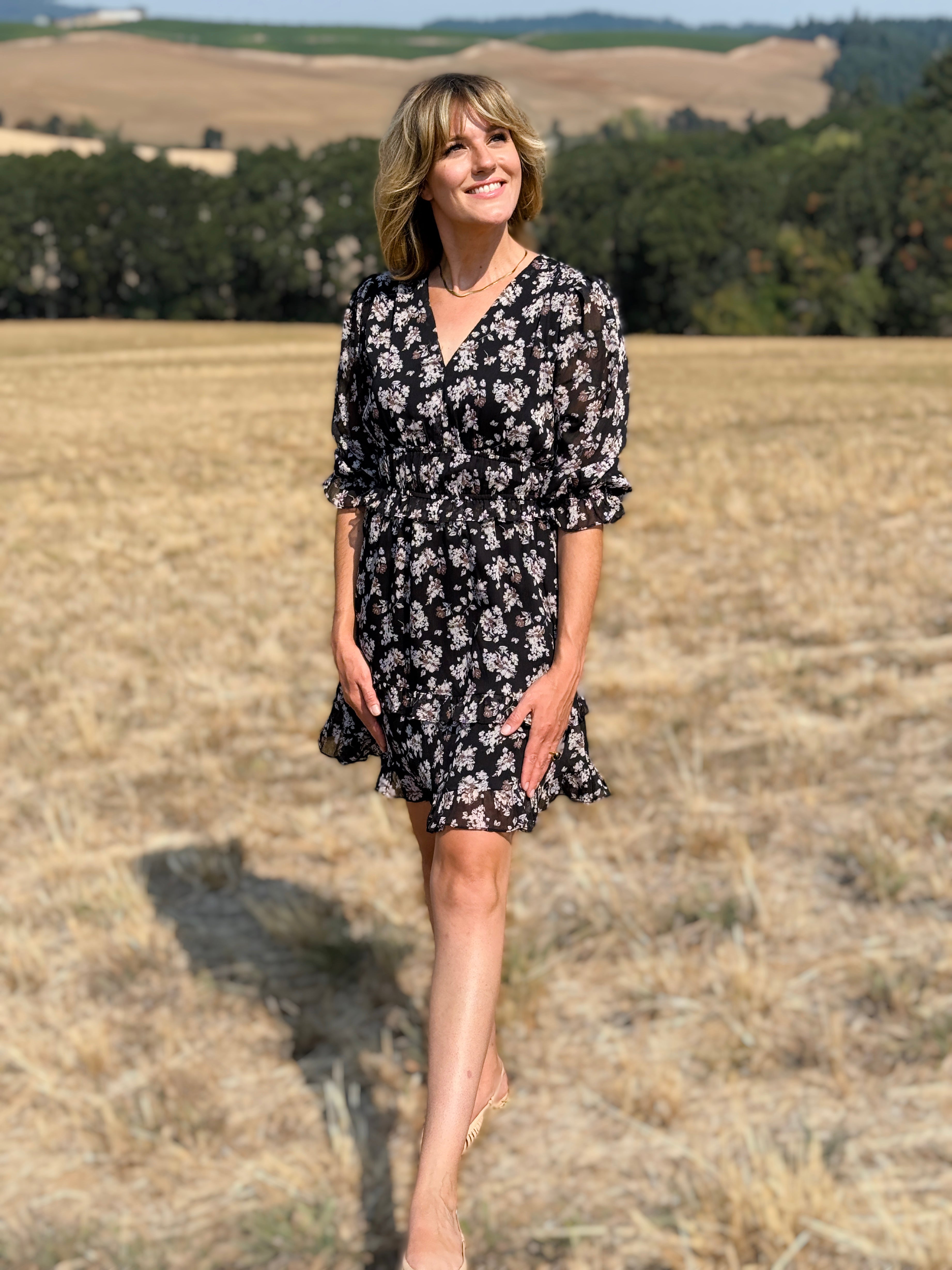 Andrea Dress in Black-151 Dresses - Short-Little Bird Boutique