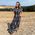 Lennox Long Dress in Black and White-152 Dresses - Long-Little Bird Boutique