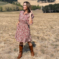 Jak and Rae Nichola Dress in Bordeaux-151 Dresses - Short-Little Bird Boutique