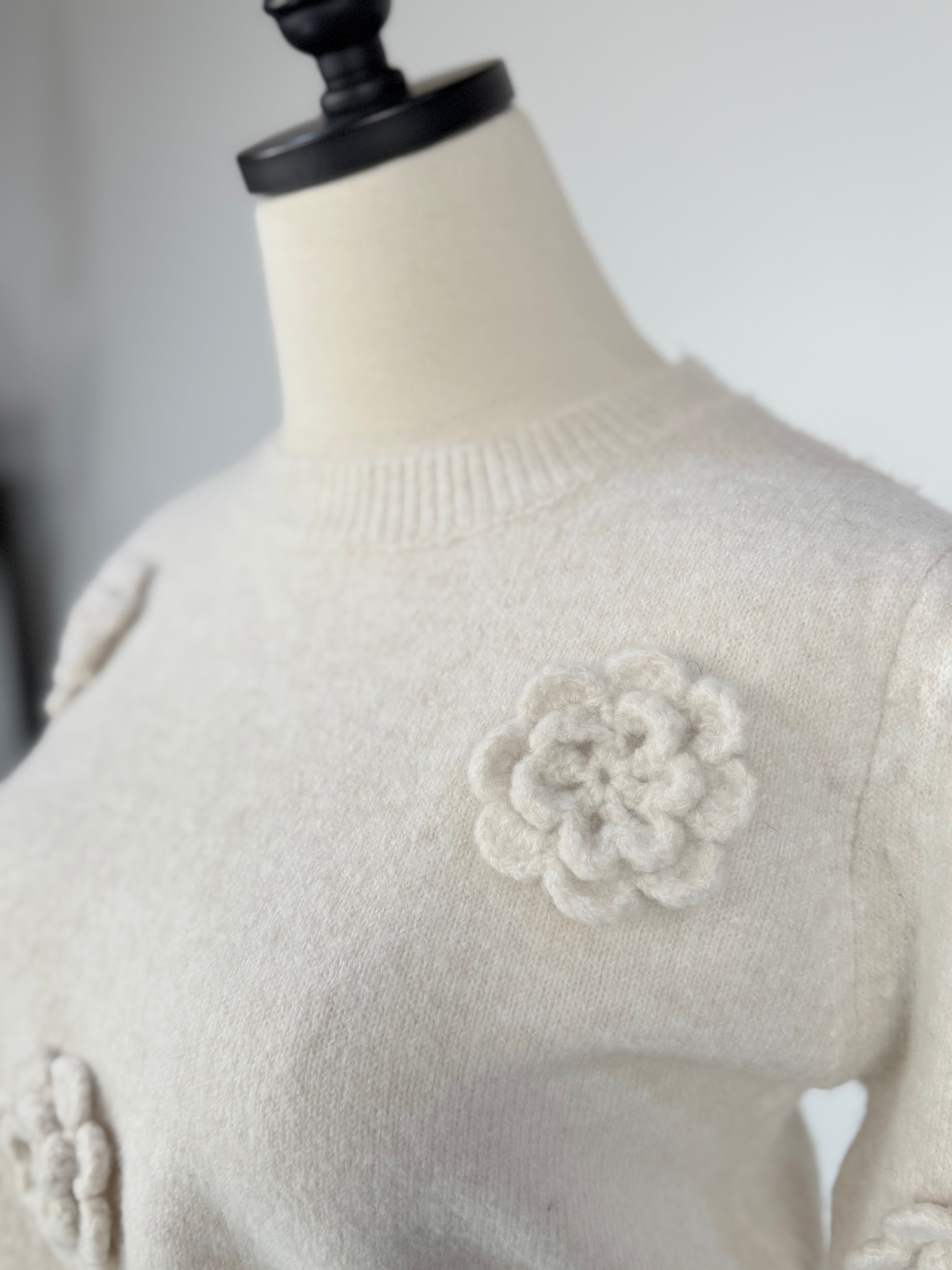 Roslyn Sweater in Off-White-131 - Sweaters F/W (June - Nov)-Little Bird Boutique