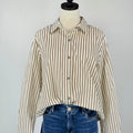 Sapphire Top in Brown Stripe-131 - Sweaters F/W (June - Nov)-Little Bird Boutique