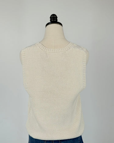 Sevilla Vest in Off-White-111 - Woven Top F/W (June- Nov)-Little Bird Boutique