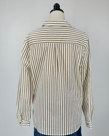 Sapphire Top in Brown Stripe-131 - Sweaters F/W (June - Nov)-Little Bird Boutique