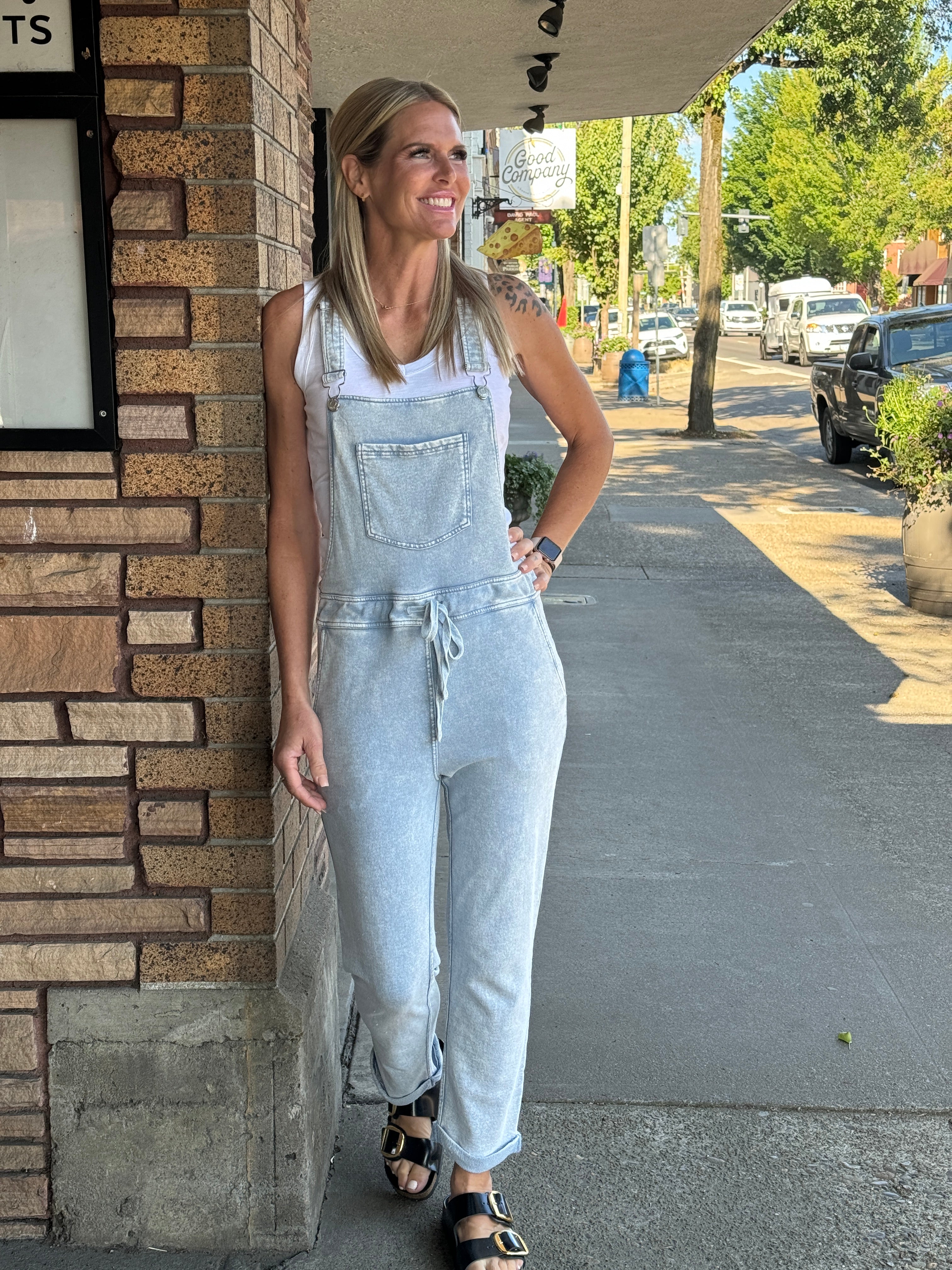 Z Supply Overalls in Denim-160 Jumpsuits/ Rompers-Little Bird Boutique