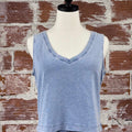 Z Supply Sloan V Neck Tank in Medium Indigo-122 - Jersey Tops S/S (Dec - May)-Little Bird Boutique