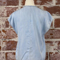 Dear John Kristen Top in Light Blue-112 - Woven Top S/S (Dec - May)-Little Bird Boutique