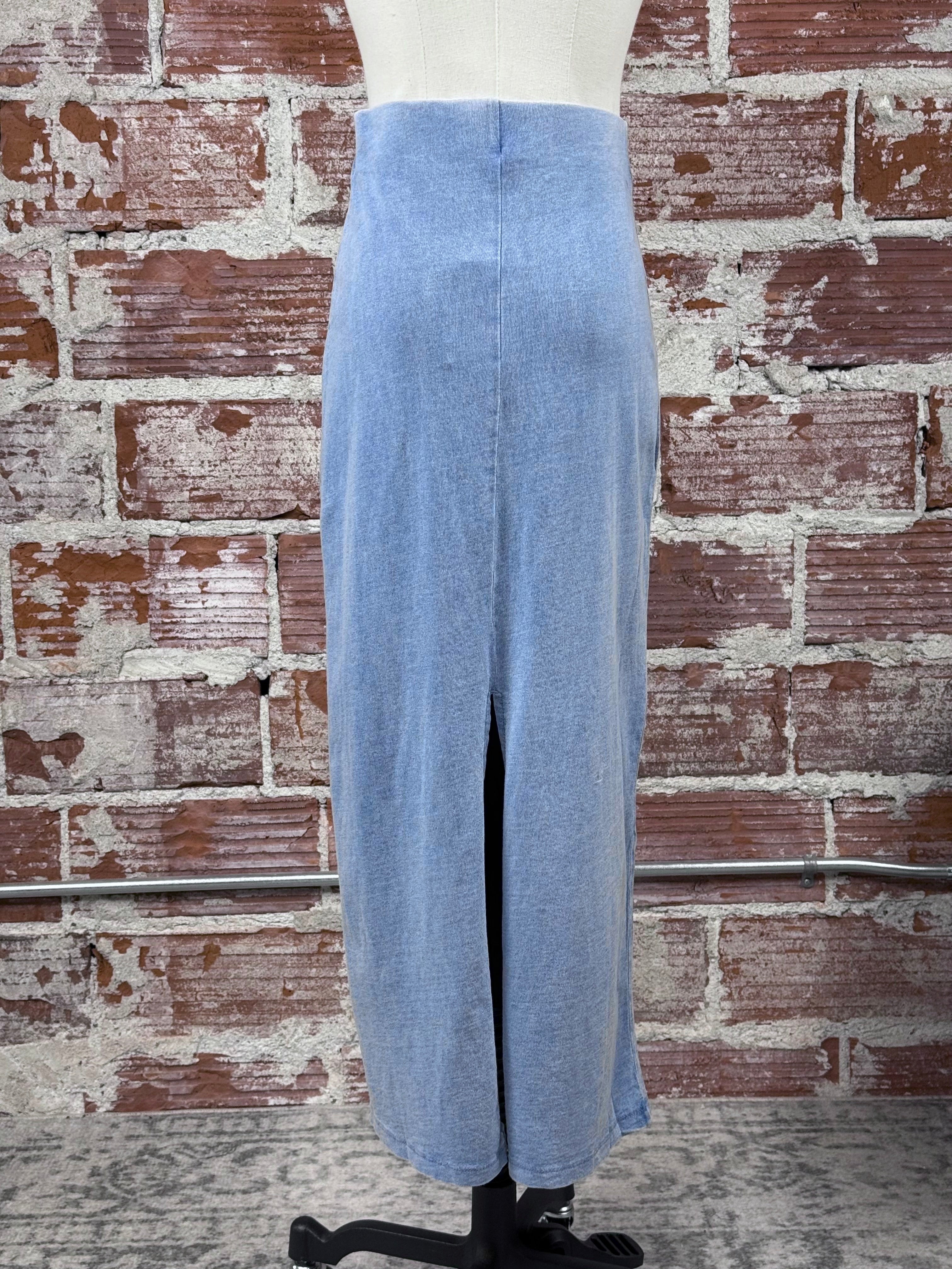 Z Supply Gail Jersey Midi Skirt in Medium Indigo-231 Skirts-Little Bird Boutique