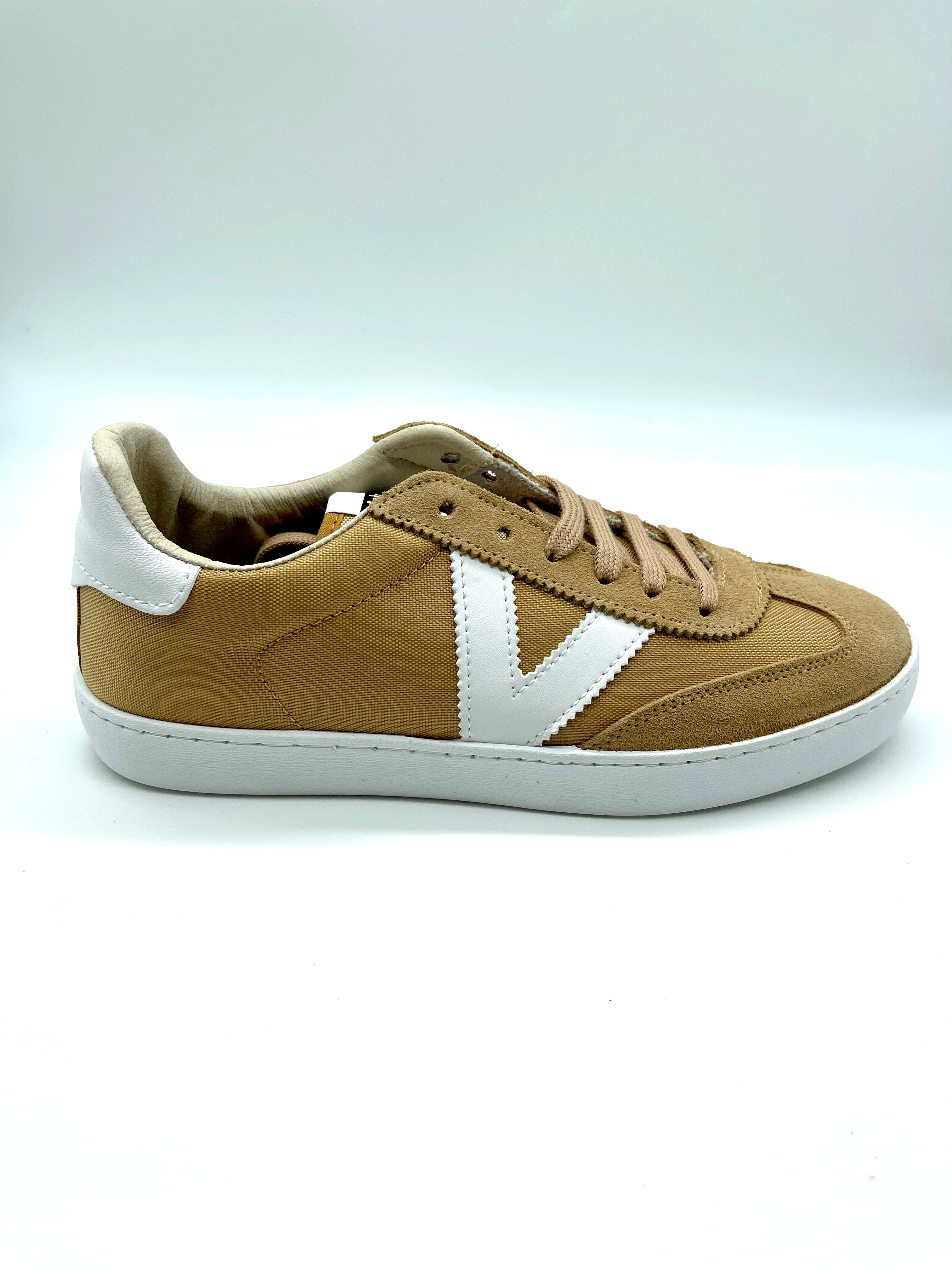 Victoria Berlin Leather and Nylon Sneakers in Taupe-312 Shoes-Little Bird Boutique