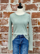 Z Supply Arlet Top in Green-121 - Jersey Tops F/W (June - Nov)-Little Bird Boutique