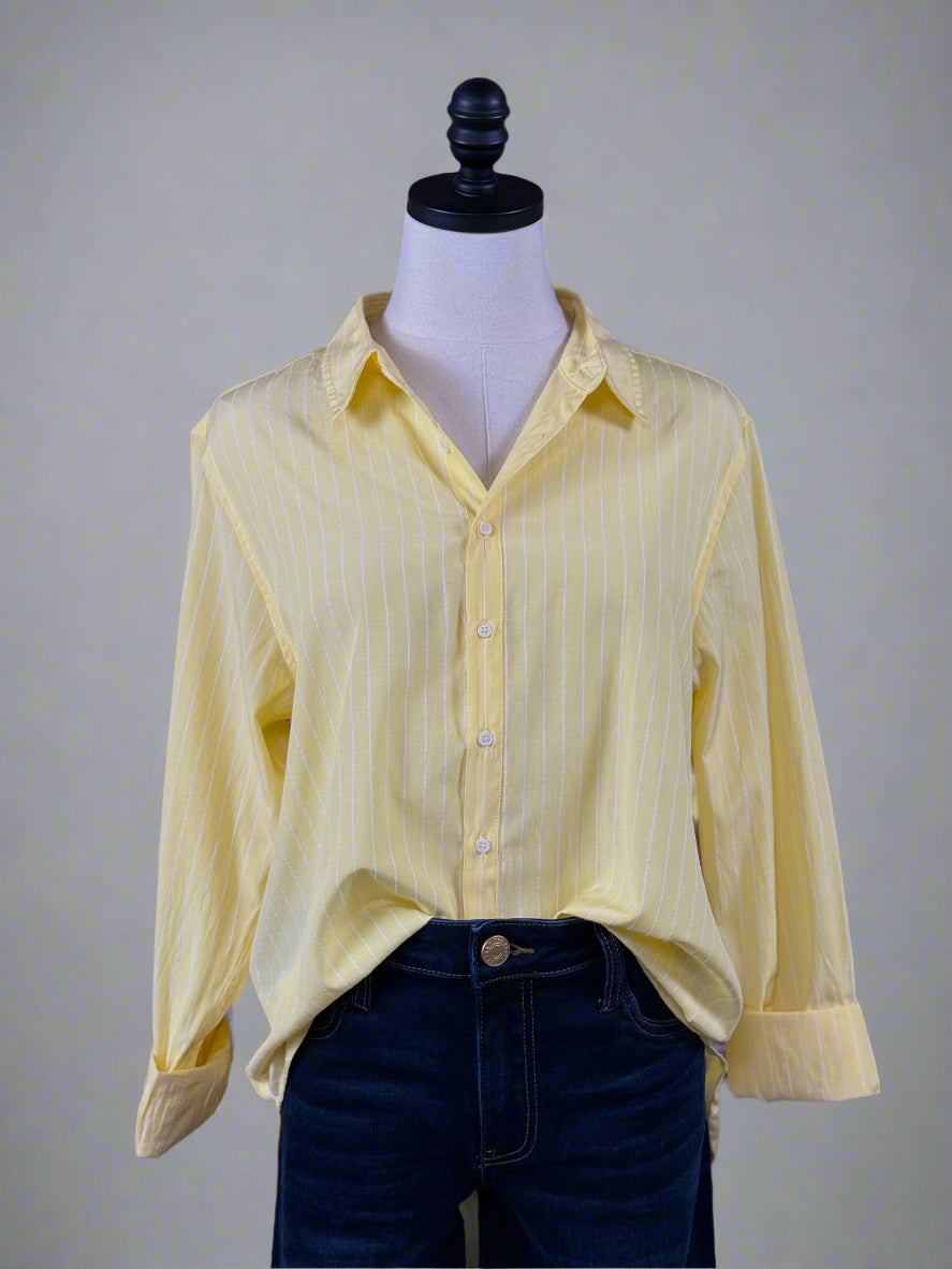 Dear John Lolita Top in Pale Banana-112 - Woven Top S/S (Dec - May)-Little Bird Boutique