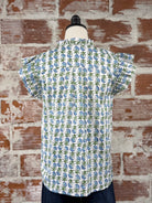 THML Paige Top in Blue and Green Floral-112 - Woven Top S/S (Dec - May)-Little Bird Boutique