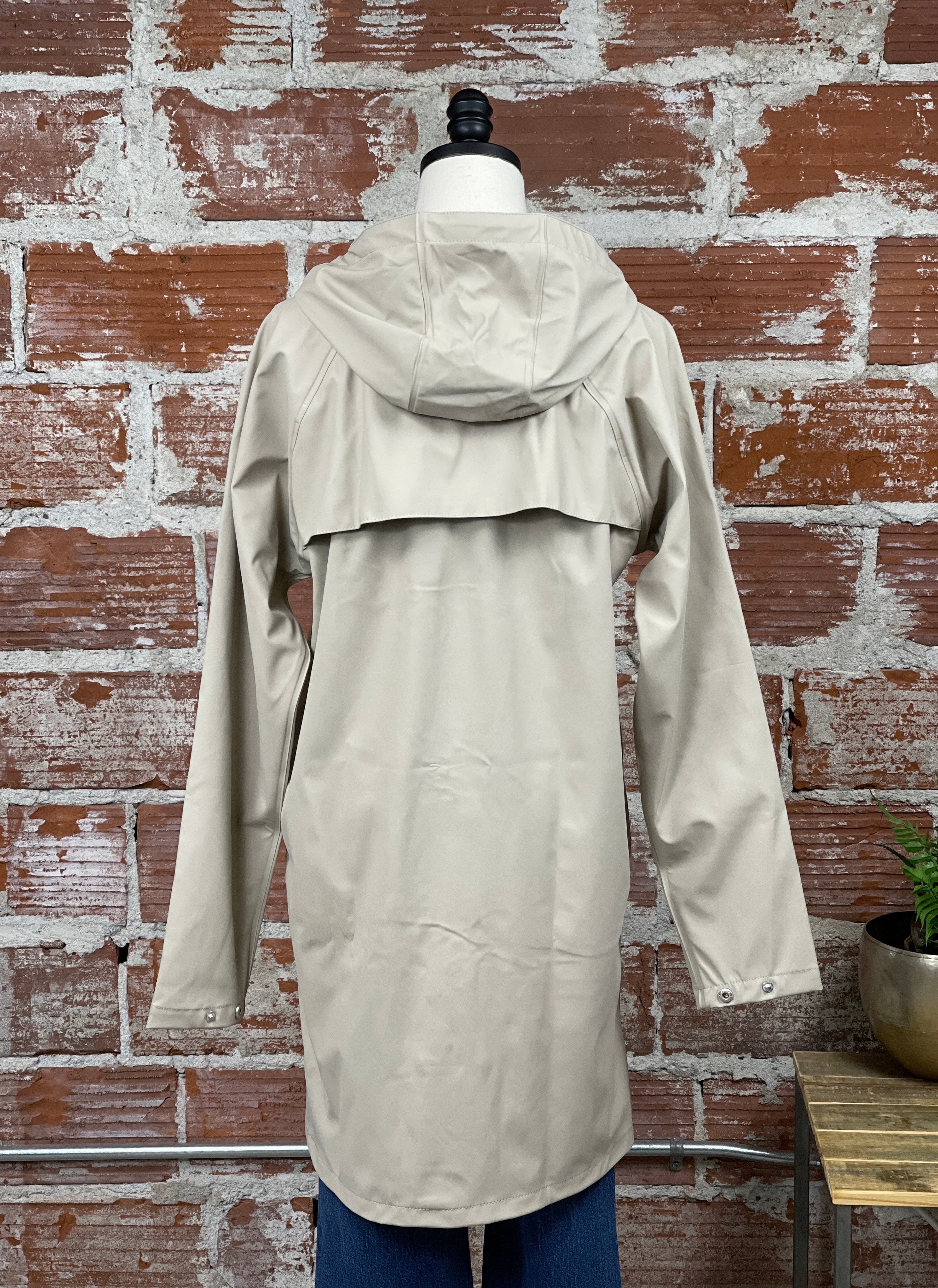 Tazi Rain Jacket in Taupe-141 Outerwear Coats & Jackets-Little Bird Boutique