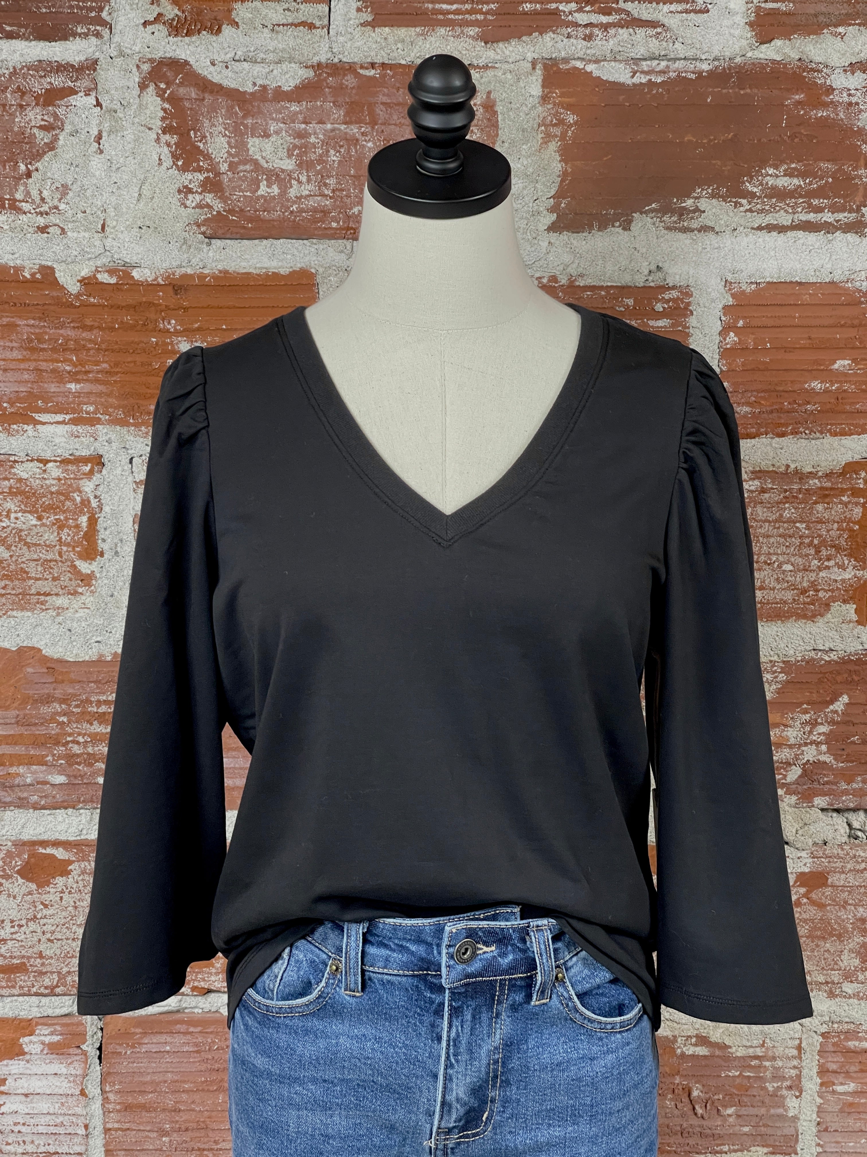 Another Love Zada Top in Black-121 - Jersey Tops F/W (June - Nov)-Little Bird Boutique