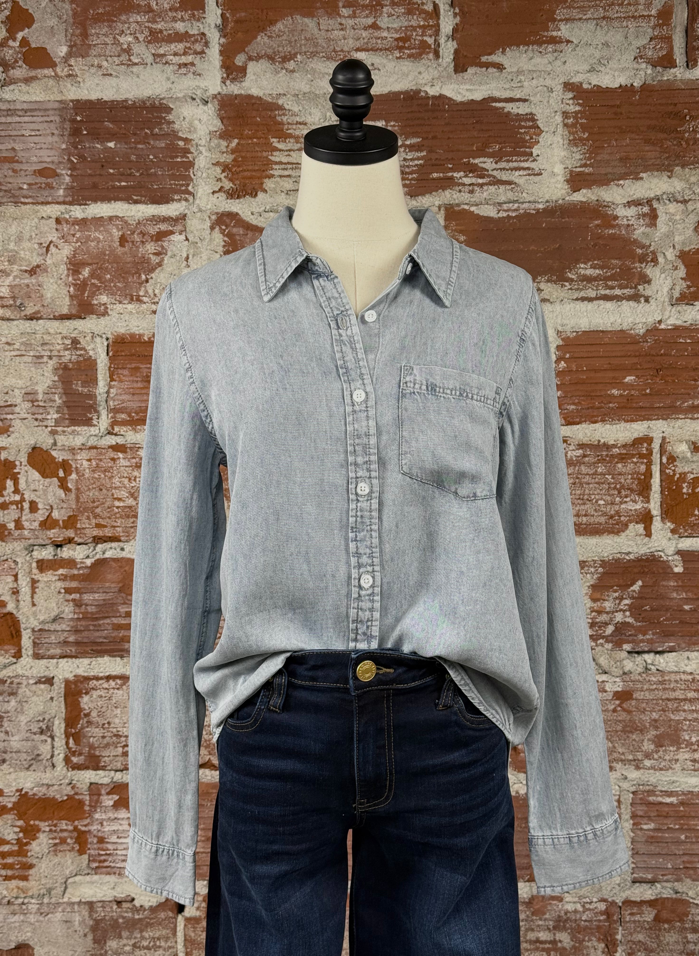 Thread and Supply Shay Shirt in June Wash-112 - Woven Top S/S (Dec - May)-Little Bird Boutique