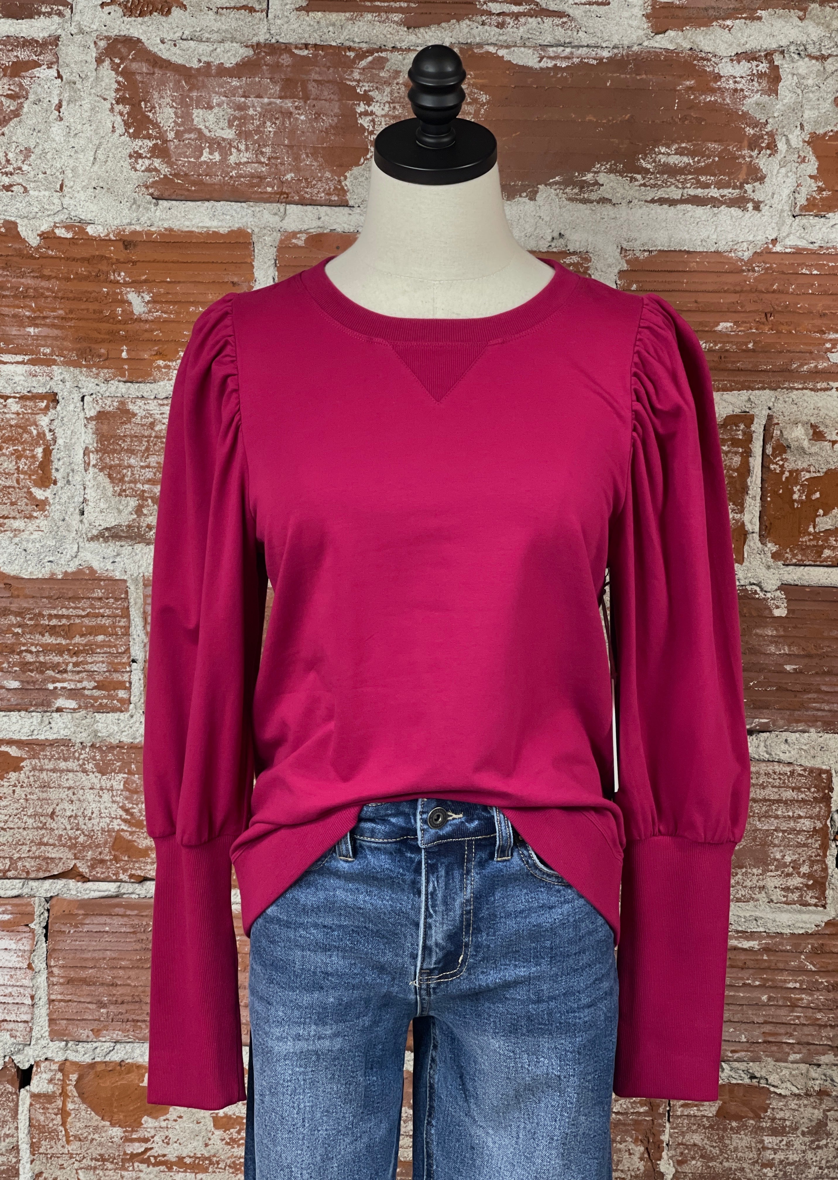 Another Love Tara Top in Ruby Pink-121 - Jersey Tops F/W (June - Nov)-Little Bird Boutique