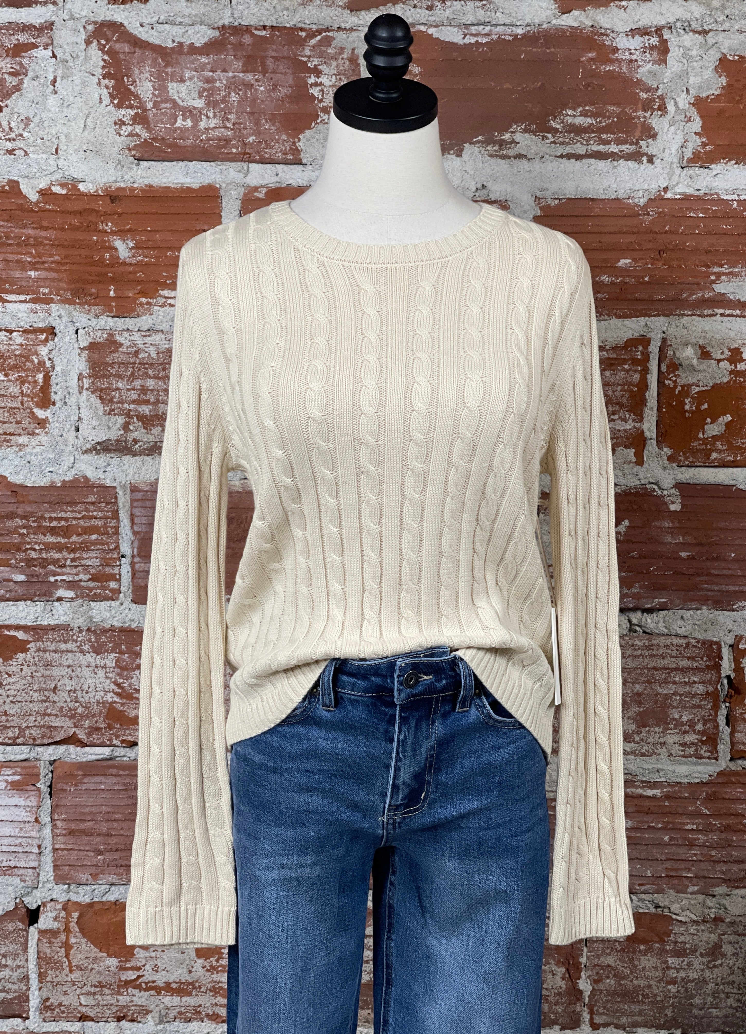 Another Love Lupe Sweater in Vintage Cream-131 - Sweaters F/W (June - Nov)-Little Bird Boutique