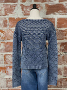 Dex Crochet Sweater in Washed Indigo-131 - Sweaters F/W (June - Nov)-Little Bird Boutique