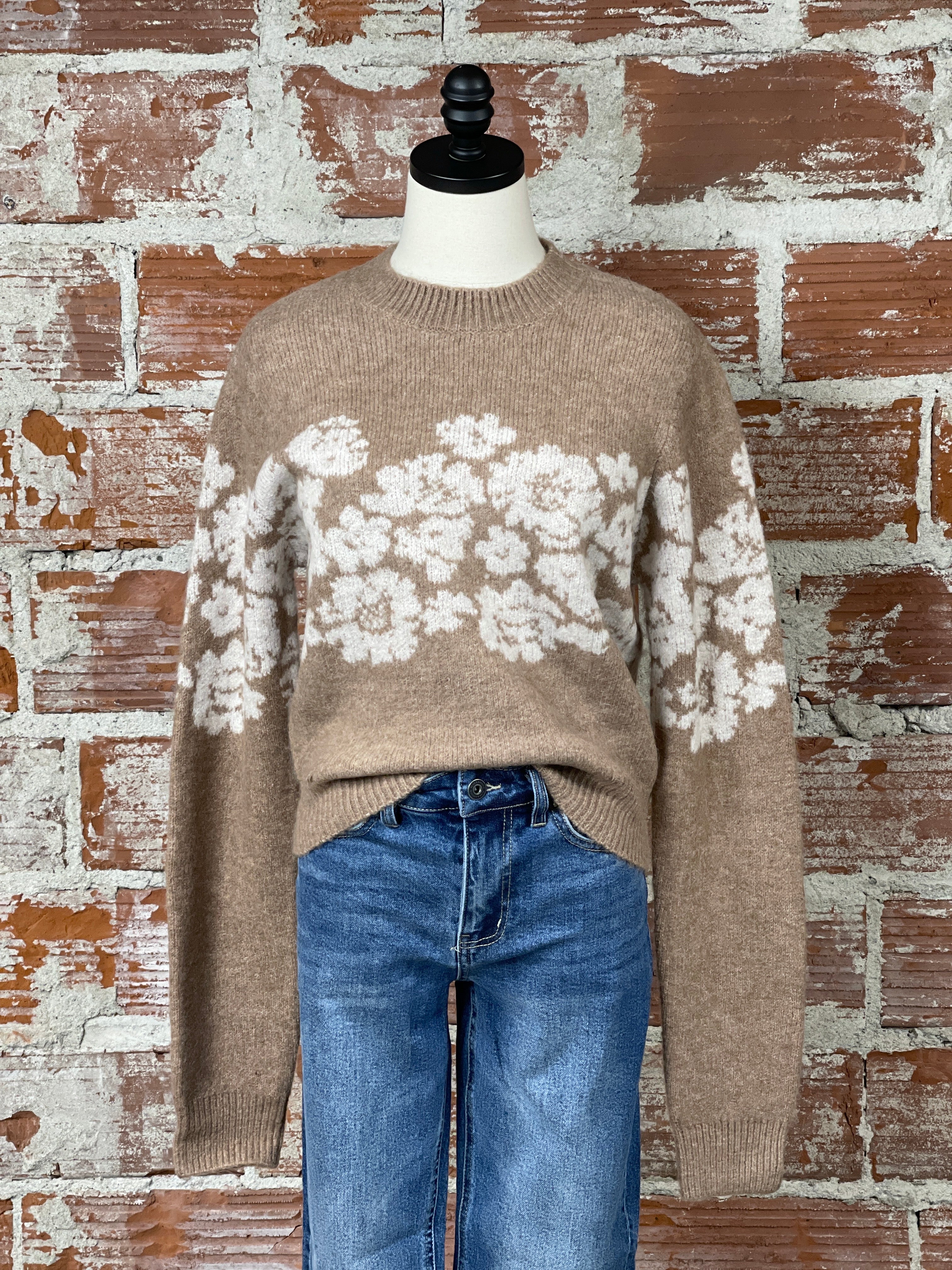 Z Supply Marisol Flora Sweater in Light Oatmeal-131 - Sweaters F/W (June - Nov)-Little Bird Boutique