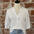 Sanctuary Mixed Media Tee in White-122 - Jersey Tops S/S (Dec - May)-Little Bird Boutique