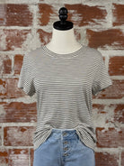 Sanctuary Perfect Tee in Thin Black Stripe-122 - Jersey Tops S/S (Dec - May)-Little Bird Boutique