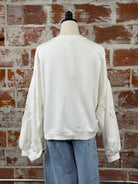 Sanctuary Rose Embroidery Sweatshirt in Muslin-142 Sweatshirts & Hoodies-Little Bird Boutique