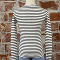 Sanctuary Boatneck Top in Chalk and Black Stripe-122 - Jersey Tops S/S (Dec - May)-Little Bird Boutique