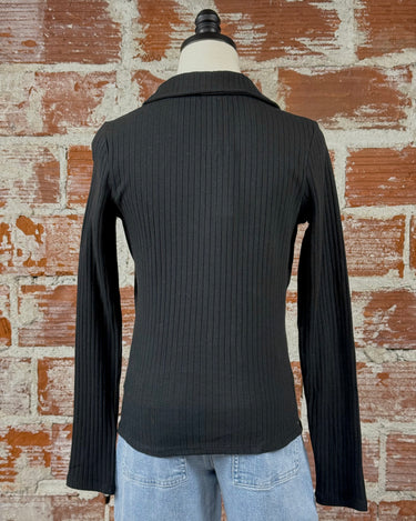 Sanctuary Day Dreamer Knit Shirt in Black-122 - Jersey Tops S/S (Dec - May)-Little Bird Boutique