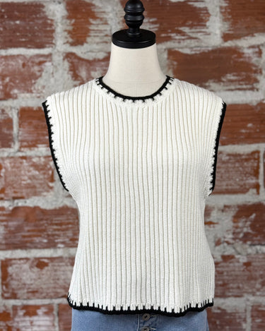 Everette Sweater in Ivory-132 - Sweaters S/S (Dec - May)-Little Bird Boutique