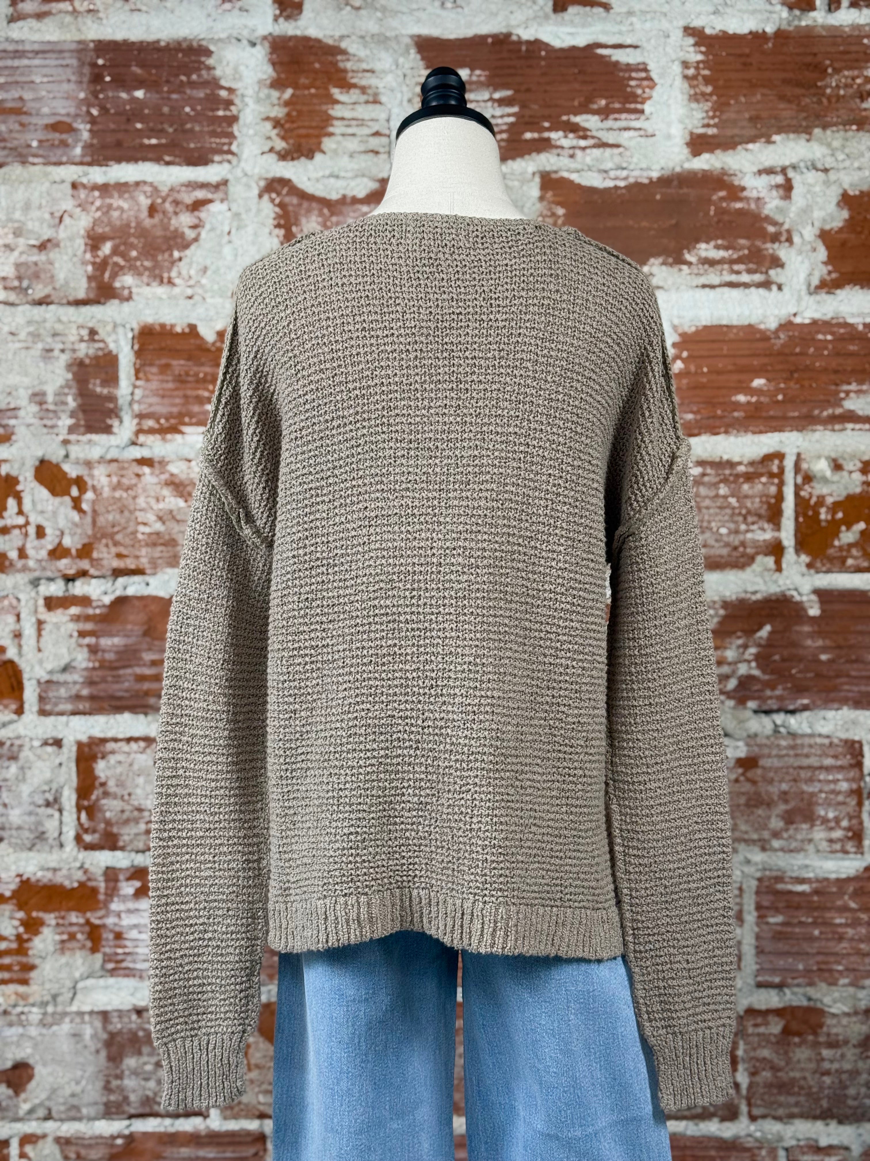Melissa Sweater in Mocha-132 - Sweaters S/S (Dec - May)-Little Bird Boutique