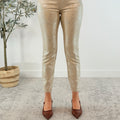 Kut from the Kloth Charlize High Rise Cigarette Leg Pants in Cream Silver-220 Pants-Little Bird Boutique