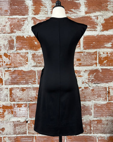 Little Black Knotted Dress-151 Dresses - Short-Little Bird Boutique