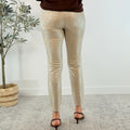 Kut from the Kloth Charlize High Rise Cigarette Leg Pants in Cream Silver-220 Pants-Little Bird Boutique