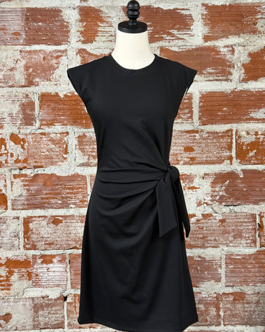 Little Black Knotted Dress-151 Dresses - Short-Little Bird Boutique
