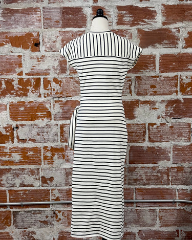 Joy Knot Dress in Navy Stripe-151 Dresses - Short-Little Bird Boutique