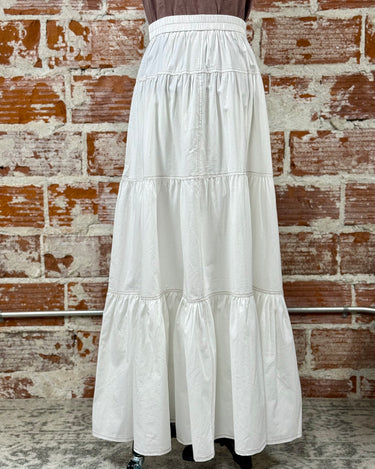 Lola Skirt in White-231 Skirts-Little Bird Boutique