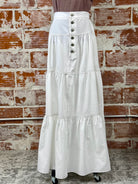 Lola Skirt in White-231 Skirts-Little Bird Boutique