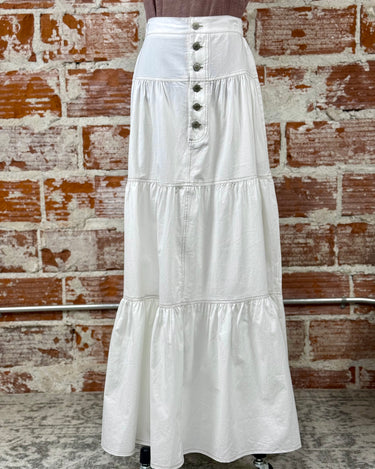 Lola Skirt in White-231 Skirts-Little Bird Boutique