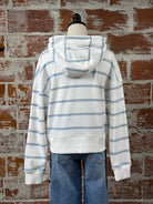 Thread and Supply Avalon Hoodie in White and Blue-142 Sweatshirts & Hoodies-Little Bird Boutique