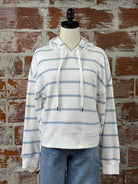 Thread and Supply Avalon Hoodie in White and Blue-142 Sweatshirts & Hoodies-Little Bird Boutique